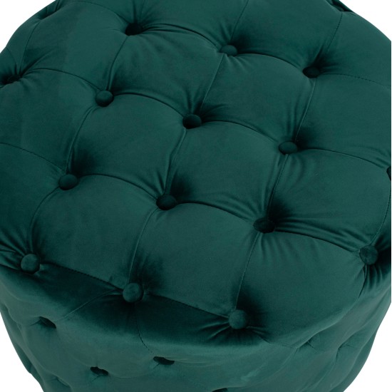 ΣΚΑΜΠΟ KASSIE ΚΥΠΑΡΙΣΣΙ ΒΕΛΟΥΔΟ ΤΥΠΟΥ CHESTERFIELD HM8406.03 Φ60x43Υ εκ.