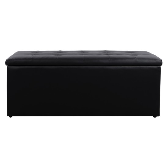 ΣΚΑΜΠΟ PU ΜΕ ΑΠΟΘΗΚΕΥΤΙΚΟ ΧΩΡΟ TRISCUBE ΜΑΥΡΟ HM223.01 121x51.5x50Υ εκ.