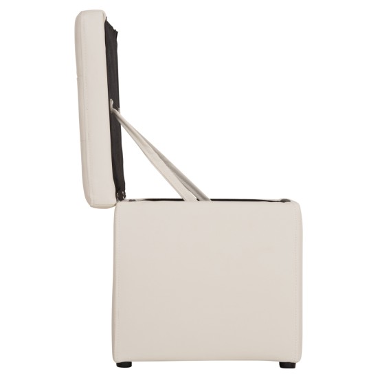 ΣΚΑΜΠΟ PRO CUBE HM224.02 PU ΜΕ ΑΠΟΘΗΚΕΥΤΙΚΟ ΧΩΡΟ- ΛΕΥΚΟ 38x38x36,5Υεκ.