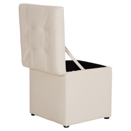 ΣΚΑΜΠΟ PRO CUBE HM224.02 PU ΜΕ ΑΠΟΘΗΚΕΥΤΙΚΟ ΧΩΡΟ- ΛΕΥΚΟ 38x38x36,5Υεκ.