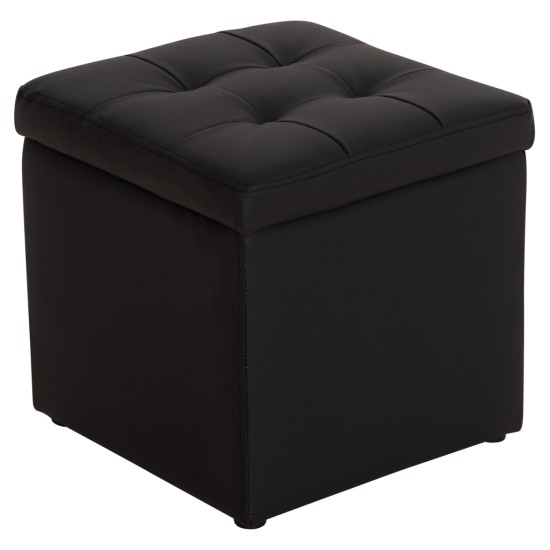 ΣΚΑΜΠΩ ΜΕ ΑΠΟΘΗΚΕΥΤΙΚΟ ΧΩΡΟ PU ΜΑΥΡΟ CUBE HM224.01 38x38x36.5Υεκ.