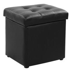 ΣΚΑΜΠΩ ΜΕ ΑΠΟΘΗΚΕΥΤΙΚΟ ΧΩΡΟ PU ΜΑΥΡΟ CUBE HM224.01 38x38x36.5Υεκ.