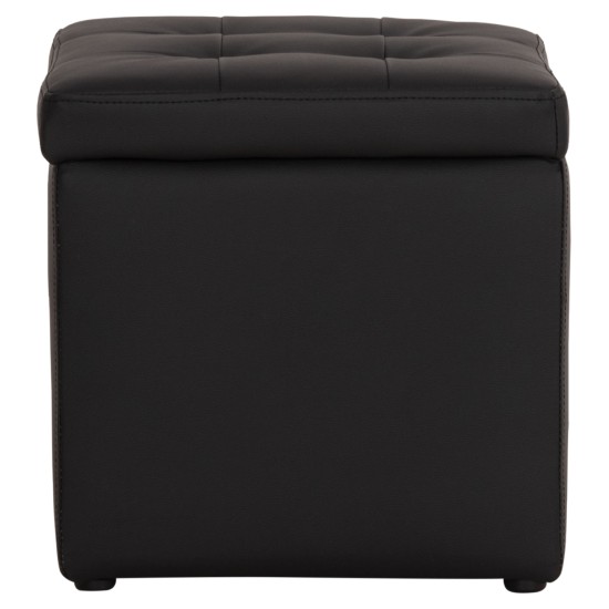 ΣΚΑΜΠΩ ΜΕ ΑΠΟΘΗΚΕΥΤΙΚΟ ΧΩΡΟ PU ΜΑΥΡΟ CUBE HM224.01 38x38x36.5Υεκ.