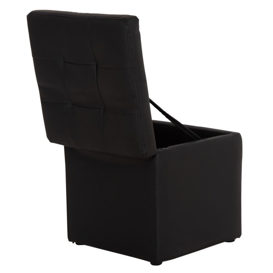 ΣΚΑΜΠΩ ΜΕ ΑΠΟΘΗΚΕΥΤΙΚΟ ΧΩΡΟ PU ΜΑΥΡΟ CUBE HM224.01 38x38x36.5Υεκ.