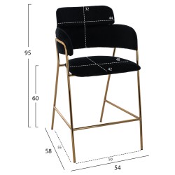 ΣΚΑΜΠΟ ΜΕΣΑΙΟΥ ΥΨΟΥΣ KELSO HM8735.04 ΒΕΛΟΥΔΟ ΜΑΥΡΟ ΕΠΙΧΡΥΣΟ ΣΚΕΛΕΤΟ 54x58x95Υ εκ. ΣΚΑΜΠΟ ΜΕΣΑΙΟΥ ΥΨΟΥΣ KELSO HM8735.04 ΒΕΛΟΥΔΟ ΜΑΥΡΟ ΕΠΙΧΡΥΣΟ ΣΚΕΛΕΤΟ 54x58x95Υ εκ.