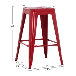 ΣΚΑΜΠΟ ΜΕΣ. ΥΨΟΥΣ MELITA HM8573.04 ΜΕΤΑΛΛΙΚΟ ΣΕ KOKKINO 43x43x67Yεκ.