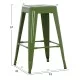 ΣΚΑΜΠΟ ΜΕΣΑΙΟΥ ΥΨΟΥΣ ΜΕΤΑΛΛΙΚΟ MELITA-PRO HM8573.53 ΣΕ LIGHT OLIVE GREEN 43x43x67Υεκ.