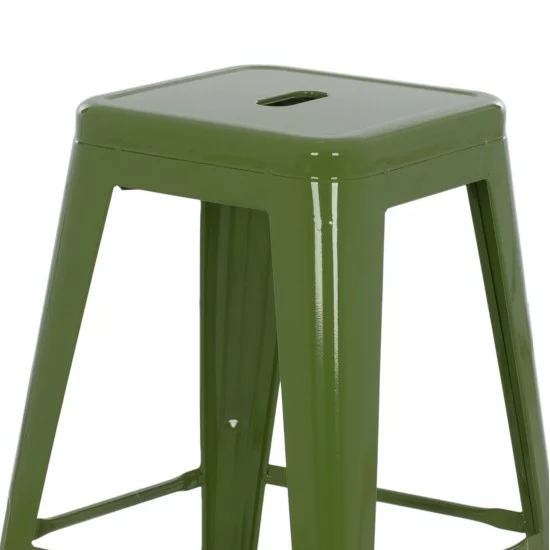 ΣΚΑΜΠΟ ΜΕΣΑΙΟΥ ΥΨΟΥΣ ΜΕΤΑΛΛΙΚΟ MELITA-PRO HM8573.53 ΣΕ LIGHT OLIVE GREEN 43x43x67Υεκ.