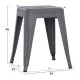 ΣΚΑΜΠΟ ΜΕΤΑΛΛΙΚΟ MELITA HM0096.50 ΣΕ ΓΚΡΙ ΜΑΤ ΧΡΩΜΑ 37x37x45Υεκ.