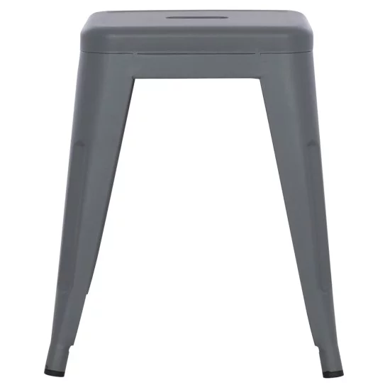 ΣΚΑΜΠΟ ΜΕΤΑΛΛΙΚΟ MELITA HM0096.50 ΣΕ ΓΚΡΙ ΜΑΤ ΧΡΩΜΑ 37x37x45Υεκ.