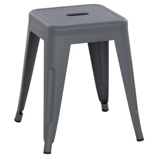 ΣΚΑΜΠΟ ΜΕΤΑΛΛΙΚΟ MELITA HM0096.50 ΣΕ ΓΚΡΙ ΜΑΤ ΧΡΩΜΑ 37x37x45Υεκ.