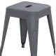 ΣΚΑΜΠΟ ΜΕΤΑΛΛΙΚΟ MELITA HM0096.50 ΣΕ ΓΚΡΙ ΜΑΤ ΧΡΩΜΑ 37x37x45Υεκ.