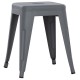 ΣΚΑΜΠΟ ΜΕΤΑΛΛΙΚΟ MELITA HM0096.50 ΣΕ ΓΚΡΙ ΜΑΤ ΧΡΩΜΑ 37x37x45Υεκ.