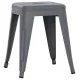ΣΚΑΜΠΟ ΜΕΤΑΛΛΙΚΟ MELITA HM0096.50 ΣΕ ΓΚΡΙ ΜΑΤ ΧΡΩΜΑ 37x37x45Υεκ.