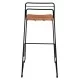 ΣΚΑΜΠΟ ΜΕΤΑΛΛΙΚΟ ALLEGRA HM5642 ΜΕ WICKER ΣΕ ΜΠΕΖ ΑΠΟΧΡΩΣΗ 48x53x100 εκ.