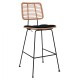 ΣΚΑΜΠΟ ΜΕΤΑΛΛΙΚΟ ΜΕ ΜΑΞΙΛΑΡΙ ALLEGRA HM5455 ΜΕ WICKER ΜΠΕΖ 46,5x55x117,5Υ εκ.