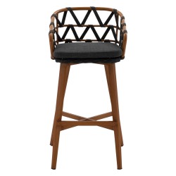 ΣΚΑΜΠΟ ΜΠΑΡ ΑΛΟΥΜΙΝΙΟΥ RICKO HM5781.11 ΚΑΦΕ ΣΚΕΛΕΤΟΣ--ΑΝΘΡΑΚΙ STRAP 56x59x102Υεκ.