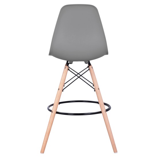 ΣΚΑΜΠΟ ΜΠΑΡ RENATA HM0173.10 ΓΚΡΙ 58x56x107Υ εκ.
