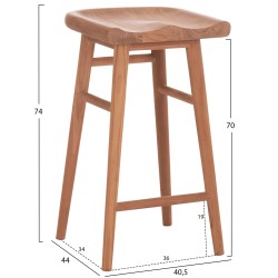 ΣΚΑΜΠΟ ΜΠΑΡ BOLMAR HM18108 ΞΥΛΟ ΤΕΑΚ ΣΕ ΦΥΣΙΚΟ 40.5x44x74Υεκ.