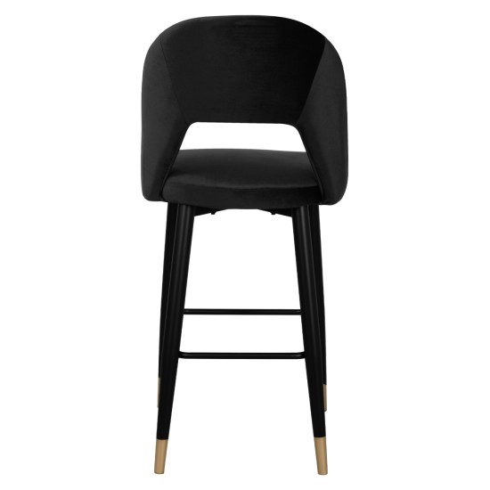 ΣΚΑΜΠΟ ΜΠΑΡ HARPER HM8526.04 ΒΕΛΟΥΔΟ ΜΑΥΡΟ ΜΕ ΜΕΤΑΛΛΙΚΟ ΣΚΕΛΕΤΟ 50Χ51Χ111Υ εκ.