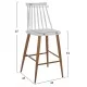 ΣΚΑΜΠΟ ΜΠΑΡ VANESSA HM9300.01 ΛΕΥΚΟ ΜΕΣΑΙΟΥ ΥΨΟΥΣ 43x45x97Υεκ.
