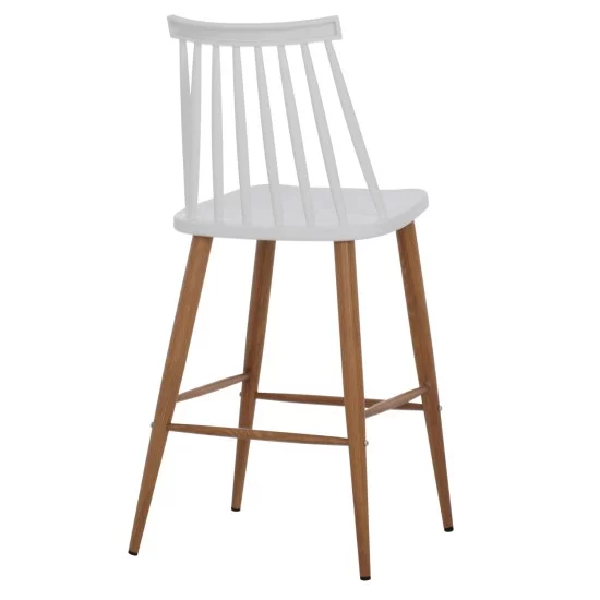 ΣΚΑΜΠΟ ΜΠΑΡ VANESSA HM9300.01 ΛΕΥΚΟ ΜΕΣΑΙΟΥ ΥΨΟΥΣ 43x45x97Υεκ.