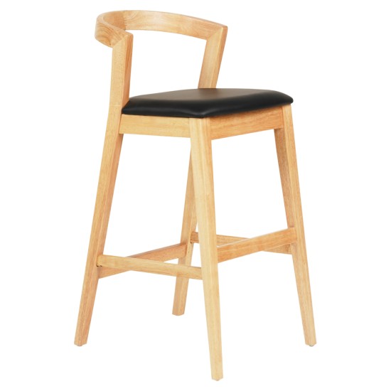 ΣΚΑΜΠΟ ΜΠΑΡ NAMI HM9952.01 RUBBERWOOD ΣΕ ΟΑΚ-ΜΑΥΡΟ PU 47,5x59x102,5Υεκ.