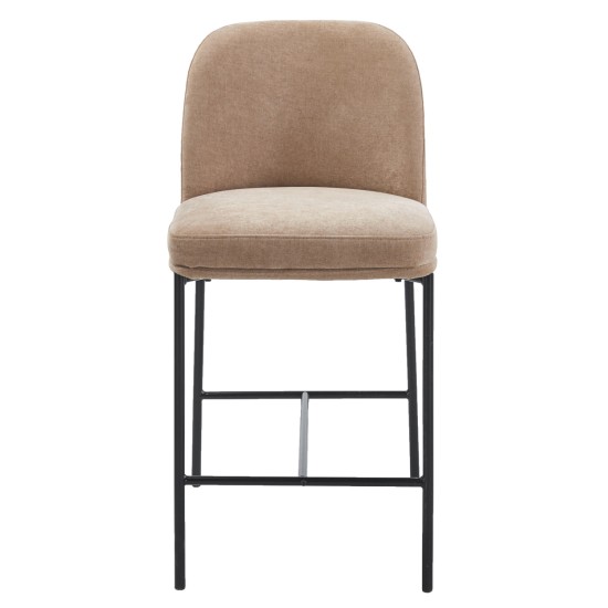 ΣΚΑΜΠΟ ΜΠΑΡ ΜΕΣ.ΥΨΟΥΣ MANIDO HM18427.02 TAUPE ΥΦΑΣΜΑ-ΜΕΤΑΛ.ΜΑΥΡΟΣ ΣΚΕΛΕΤΟΣ 45x55x92Υεκ