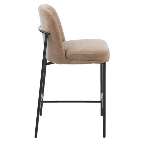 ΣΚΑΜΠΟ ΜΠΑΡ ΜΕΣ.ΥΨΟΥΣ MANIDO HM18427.02 TAUPE ΥΦΑΣΜΑ-ΜΕΤΑΛ.ΜΑΥΡΟΣ ΣΚΕΛΕΤΟΣ 47x54x94Υεκ