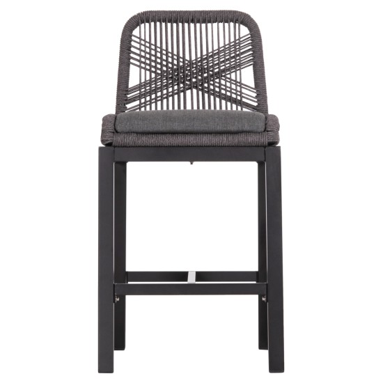 ΣΚΑΜΠΟ ΜΠΑΡ ΜΕΣ.ΥΨΟΥΣ HOWARD HM5791.23 ΜΑΥΡΟ ΑΛΟΥΜΙΝΙΟ--ΓΚΡΙ ΣΧΟΙΝΙ 47,5x55x94,5Υεκ.