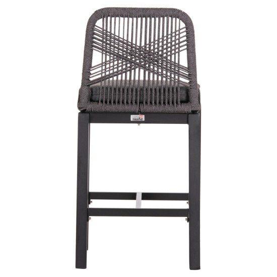 ΣΚΑΜΠΟ ΜΠΑΡ ΜΕΣ.ΥΨΟΥΣ HOWARD HM5791.23 ΜΑΥΡΟ ΑΛΟΥΜΙΝΙΟ--ΓΚΡΙ ΣΧΟΙΝΙ 47,5x55x94,5Υεκ.