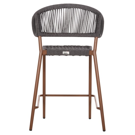 ΣΚΑΜΠΟ ΜΠΑΡ ΜΕΣ.ΥΨΟΥΣ EULO HM6087.01 ΑΛΟΥΜΙΝΙΟ ΚΑΡΥΔΙ-ΣΥΝΘ.RATTAN ΓΚΡΙ 60x60x99Υεκ.