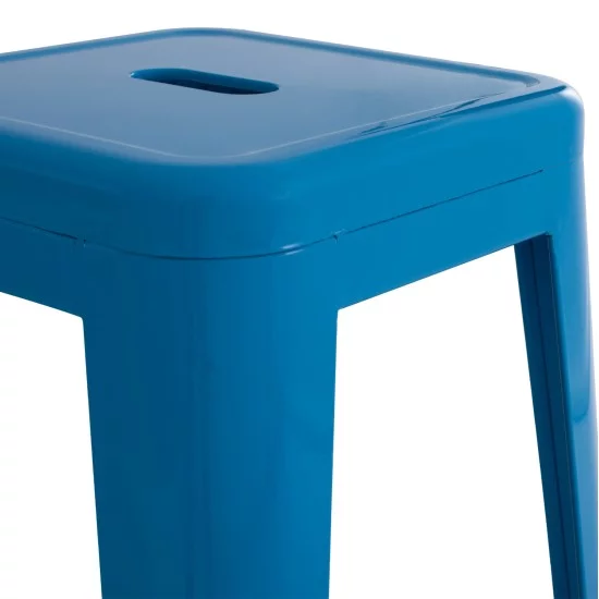 ΣΚΑΜΠΟ ΜΠΑΡ ΜΕΤΑΛΛΙΚΟ MELITA-PRO HM8642.48 ΣΕ ΜΠΛΕ 43x43x78Υεκ.