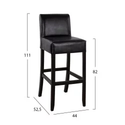 ΣΚΑΜΠΩ ΜΠΑΡ ΟΞΙΑ ΜΕ ΠΛΑΤΗ ΜΕ PVC ΚΑΦΕ RODOS VEGGE HM299 44x52,5x111 εκ.