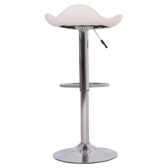 ΣΚΑΜΠO ΜΠΑΡ ΠΕΡΙΣΤΡΕΦΟΜΕΝΟ GANNA HM201.22 ΜΕ ΑΜΟΡΤΙΣΕΡ-ΛΕΥΚΟ PU 44x42x87Υεκ.