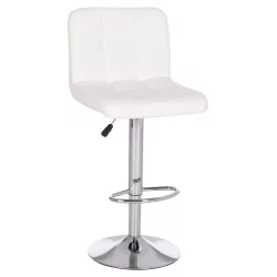 ΣΚΑΜΠΟ ΜΠΑΡ ΠΕΡΙΣΤΡΕΦΟΜΕΝΟ DIANA HM202.22 ΛΕΥΚΟ PU--ΜΕΤΑΛΛΟ ΧΡΩΜΙΟ 44x52x109Υεκ.