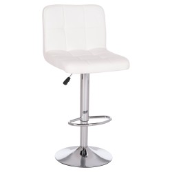 ΣΚΑΜΠΟ ΜΠΑΡ ΠΕΡΙΣΤΡΕΦΟΜΕΝΟ DIANA HM202.22 ΛΕΥΚΟ PU--ΜΕΤΑΛΛΟ ΧΡΩΜΙΟ 44x52x109Υεκ.