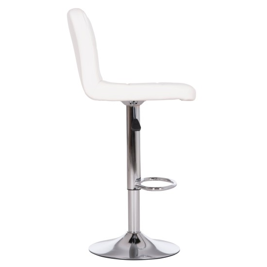 ΣΚΑΜΠΟ ΜΠΑΡ ΠΕΡΙΣΤΡΕΦΟΜΕΝΟ DIANA HM202.22 ΛΕΥΚΟ PU--ΜΕΤΑΛΛΟ ΧΡΩΜΙΟ 44x52x109Υεκ.