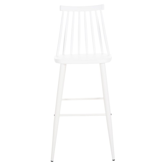 ΣΚΑΜΠΟ ΜΠΑΡ ΨΗΛΟ VANESSA HM8459.11 ΛΕΥΚΟ PP & ΛΕΥΚΑ ΜΕΤΑΛ.ΠΟΔΙΑ 47x48,5x107Υεκ.