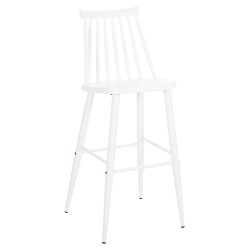 ΣΚΑΜΠΟ ΜΠΑΡ ΨΗΛΟ VANESSA HM8459.11 ΛΕΥΚΟ PP & ΛΕΥΚΑ ΜΕΤΑΛ.ΠΟΔΙΑ 47x48,5x107Υεκ.