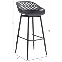 ΣΚΑΜΠΟ ΠΟΛΥΠΡΟΠΥΛΕΝΙΟΥ AVAYA HM8686.12 ΜΑΥΡΟ ΜΕ ΜΕΤΑΛΛΙΚΑ ΠΟΔΙΑ 45x45x97Υ εκ.