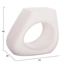 ΣΚΑΜΠΟ ΣΑΛΟΝΙΟΥ LANS HM4691.02 FIBER CEMENT ΣΕ ΛΕΥΚΟ--55x30x46Υεκ.