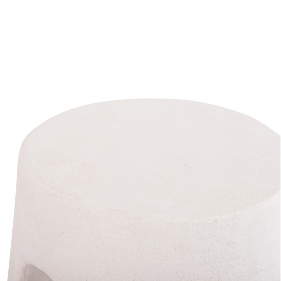 ΣΚΑΜΠΟ ΣΤΡΟΓΓΥΛΟ ΣΕΙΡΑ SANTORINI HM18056 ΠΟΛΥΡΗΤΙΝΗ ΣΕ ΥΠΟΛΕΥΚΟ ΧΡΩΜΑ Φ38x47Yεκ.