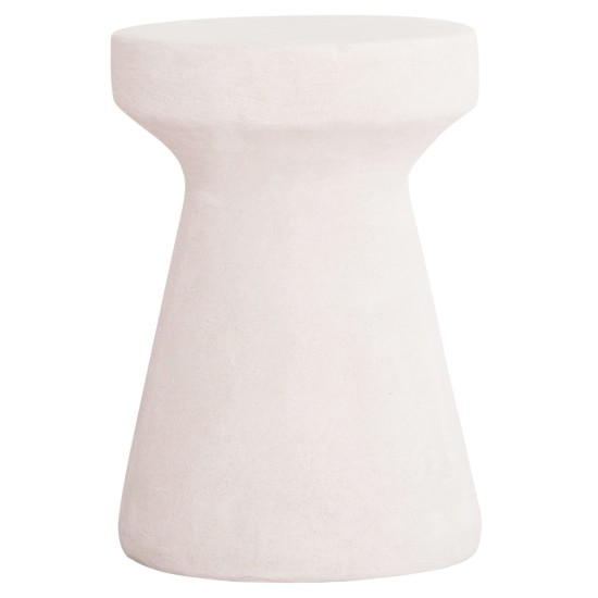 ΣΚΑΜΠΟ ΣΤΡΟΓΓΥΛΟ ΣΕΙΡΑ SANTORINI HM18057 ΠΟΛΥΡΗΤΙΝΗ ΣΕ ΥΠΟΛΕΥΚΟ ΧΡΩΜΑ Φ32x46Υεκ.