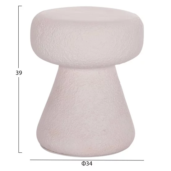 ΣΚΑΜΠΟ ΣΤΡΟΓΓΥΛΟ INTERON HM18171.02 FIBER CEMENT ΣΕ ΛΕΥΚΟ--Φ34x39Υεκ.