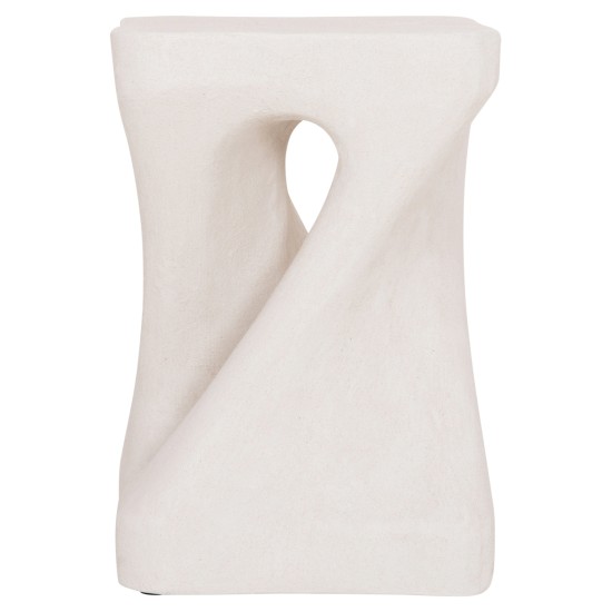 ΣΚΑΜΠΟ ΤΕΤΡΑΓΩΝΟ SANTORINI HM18337 ΠΟΛΥΡΗΤΙΝΗ--ΥΠΟΛΕΥΚΟ ΧΡΩΜΑ 30x30x45Yεκ