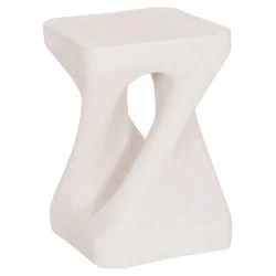 ΣΚΑΜΠΟ ΤΕΤΡΑΓΩΝΟ SANTORINI HM18337 ΠΟΛΥΡΗΤΙΝΗ--ΥΠΟΛΕΥΚΟ ΧΡΩΜΑ 30x30x45Yεκ