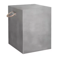 ΣΚΑΜΠΟ ΤΕΤΡΑΓΩΝΟ FIBER CEMENT ΜΕ ΧΕΡΟΥΛΙΑ ZAK HM6581.01 ΣΕ ΓΚΡΙ 36x36x43Υεκ