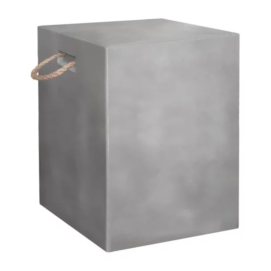 ΣΚΑΜΠΟ ΤΕΤΡΑΓΩΝΟ FIBER CEMENT ΜΕ ΧΕΡΟΥΛΙΑ ZAK HM6581.01 ΣΕ ΓΚΡΙ 36x36x43Υεκ