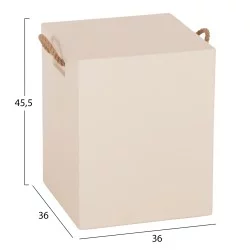 ΣΚΑΜΠΟ ΤΕΤΡΑΓΩΝΟ FIBER CEMENT ΜΕ ΧΕΡΟΥΛΙΑ ZAK HM6581.02 ΣΕ ΜΠΕΖ 36x36x45,5Υεκ